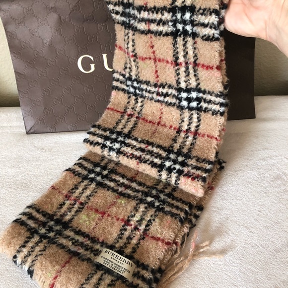 Burberry Nova Check Merino Boucle Fringe Scarf Aut - Picture 11 of 12